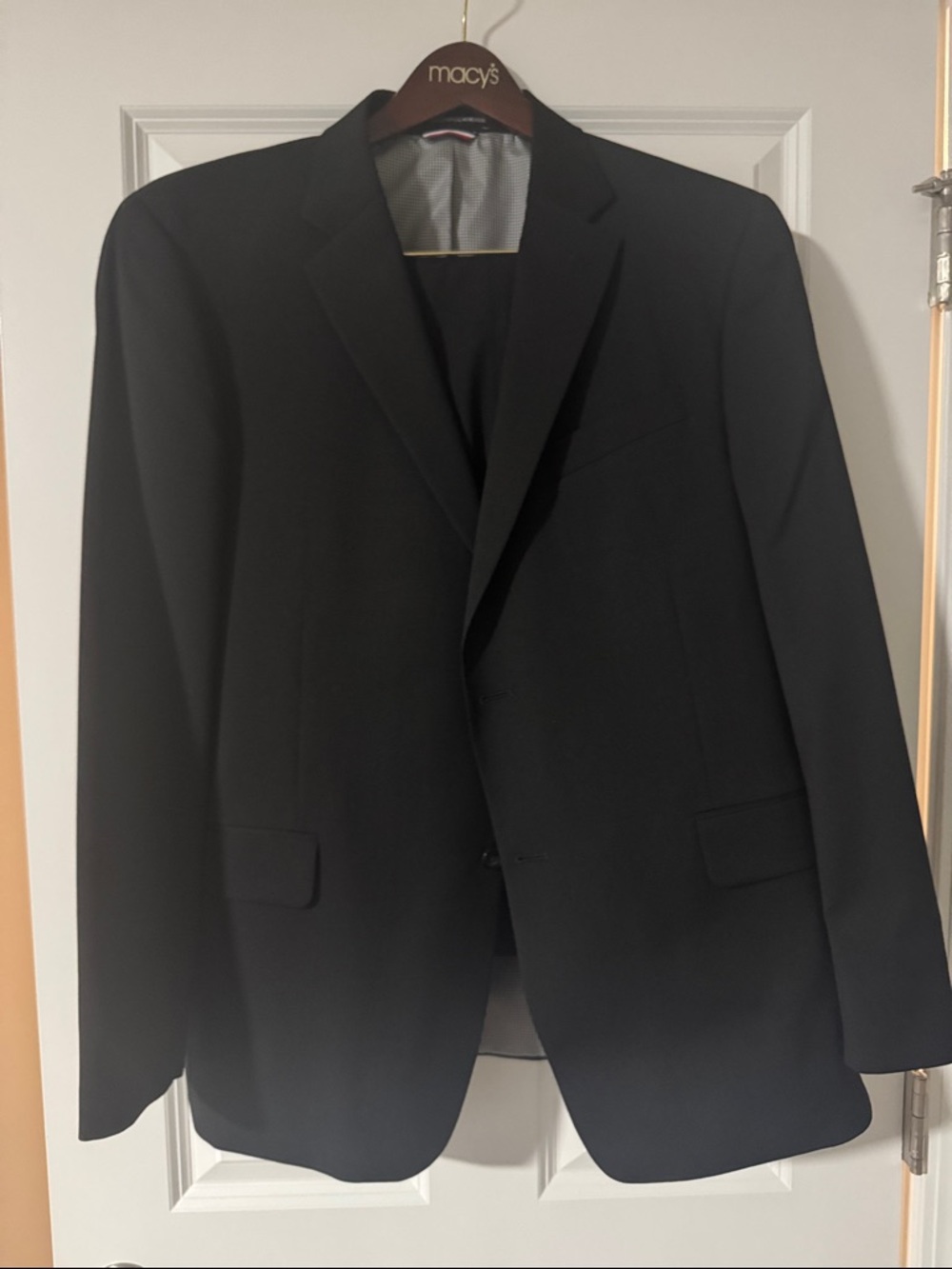 Black Two-Button Suit Blazer